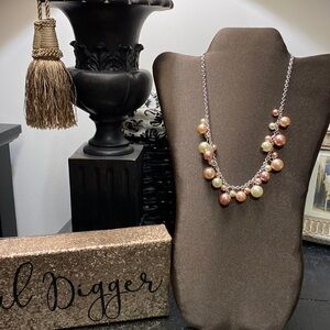 NWT Silver Tone & Pink Croft & Barrow Necklace!